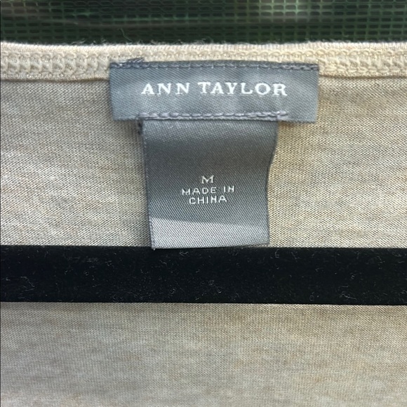 Ann Taylor Tan Sleeveless Tank‎ Top with Ruffle Neckline - Picture 2 of 3